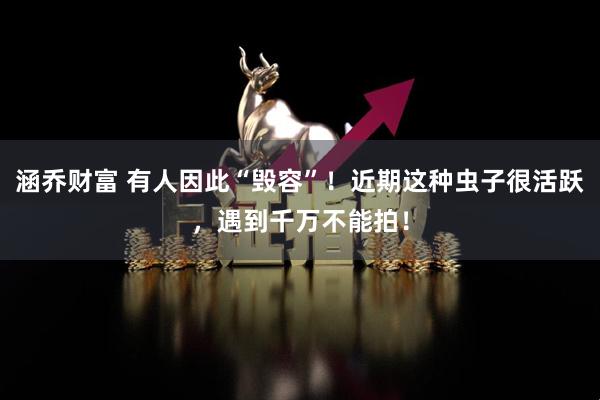 涵乔财富 有人因此“毁容”！近期这种虫子很活跃，遇到千万不能拍！